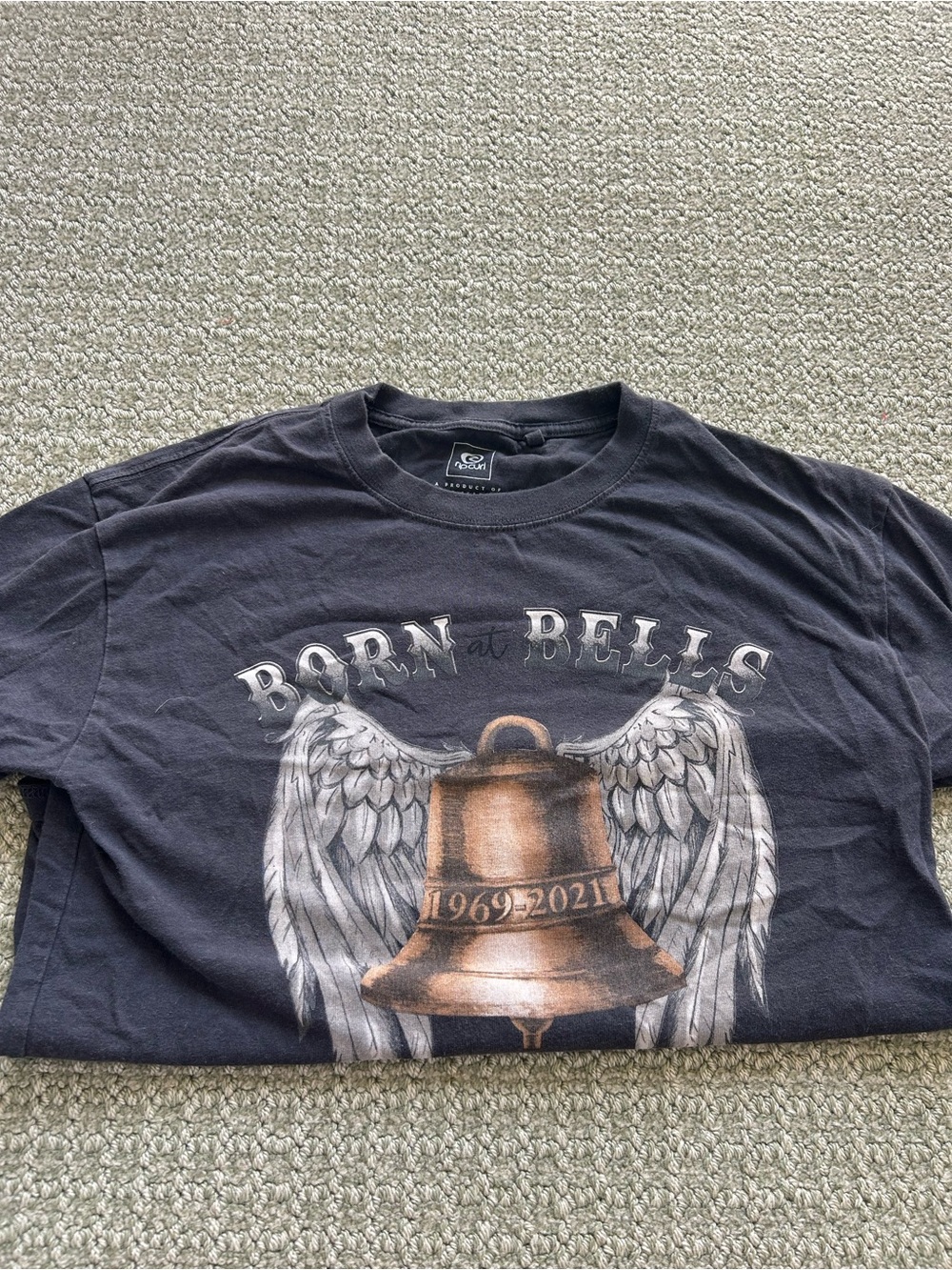 Rip Curl Black 'Born at Bells' Winged Bell Graphic Tee